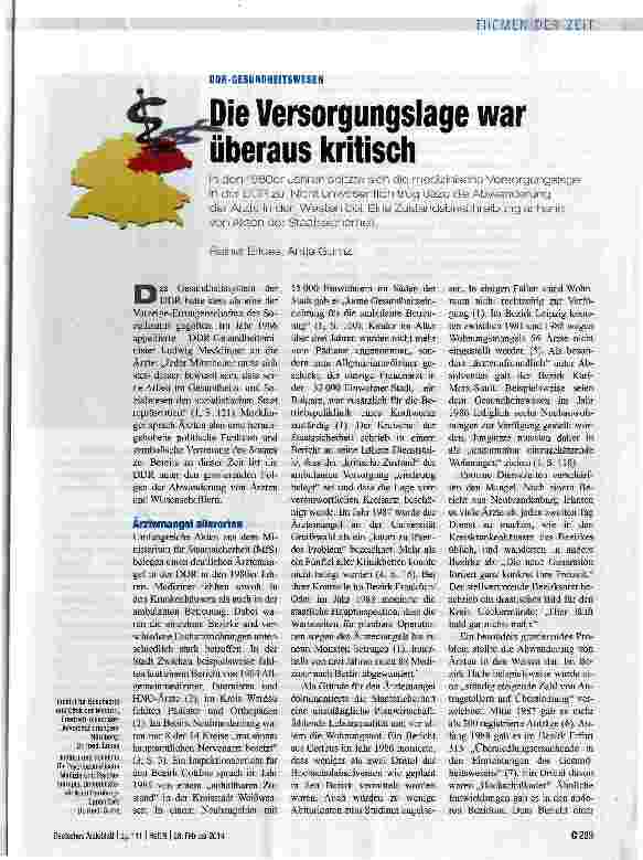 Vorschauseite 1: Die Versorgungslage war überaus kritisch