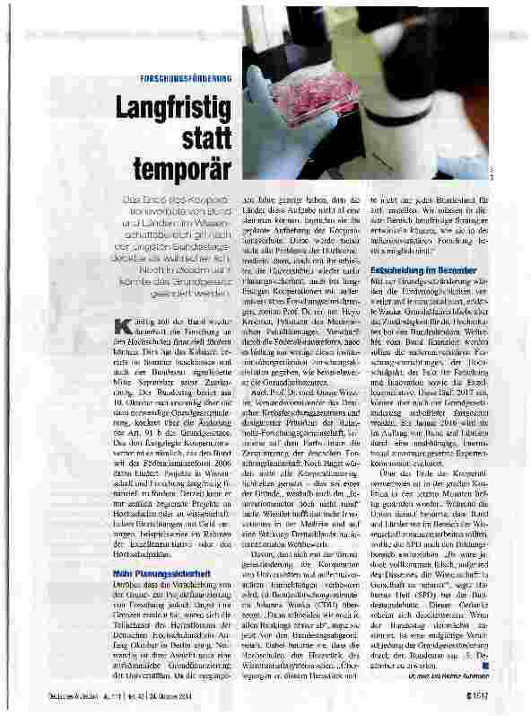 Vorschauseite 1: Langfristig statt temporär