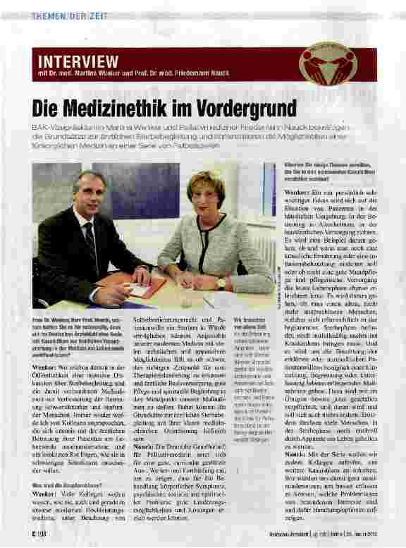 Vorschauseite 1: Die Medizinethik im Vordergrund