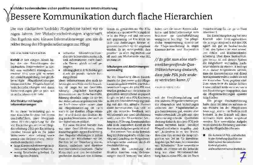 Vorschauseite 1: Bessere Kommunikation durch flache Hierarchien