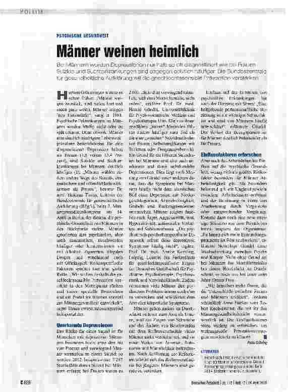 Vorschauseite 1: Männer weinen heimlich