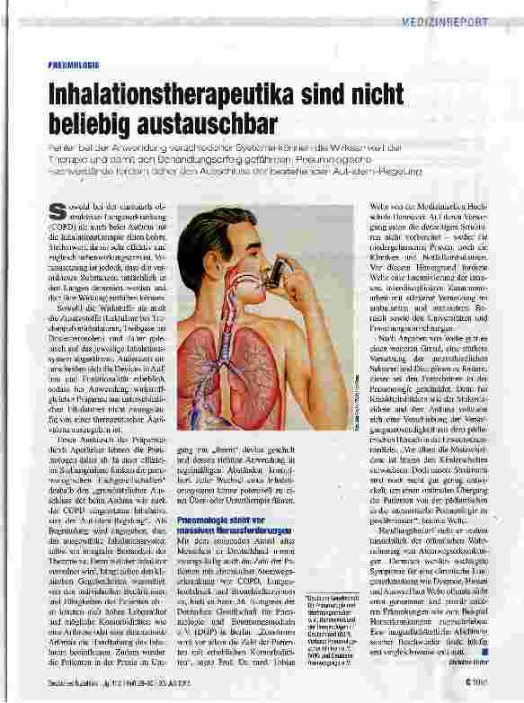 Vorschauseite 1: Inhalationstherapeutika sind nicht beliebig austauschbar