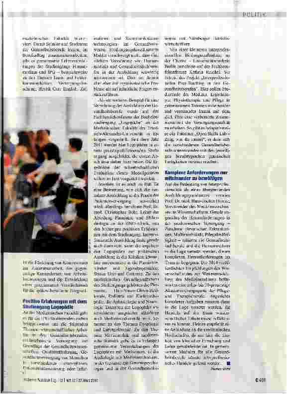 Vorschauseite 2: Zusammenwirken der Gesundheitsberufe