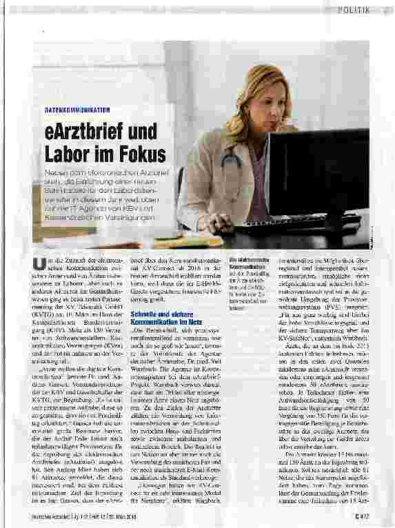 Vorschauseite 1: eArztbrief und Labor im Fokus