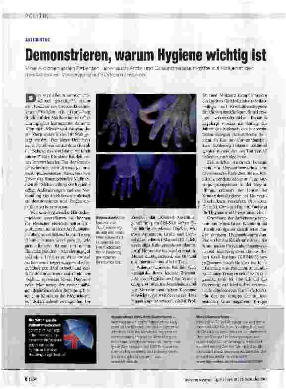Vorschauseite 1: Demonstrieren, warum Hygiene wichtig ist