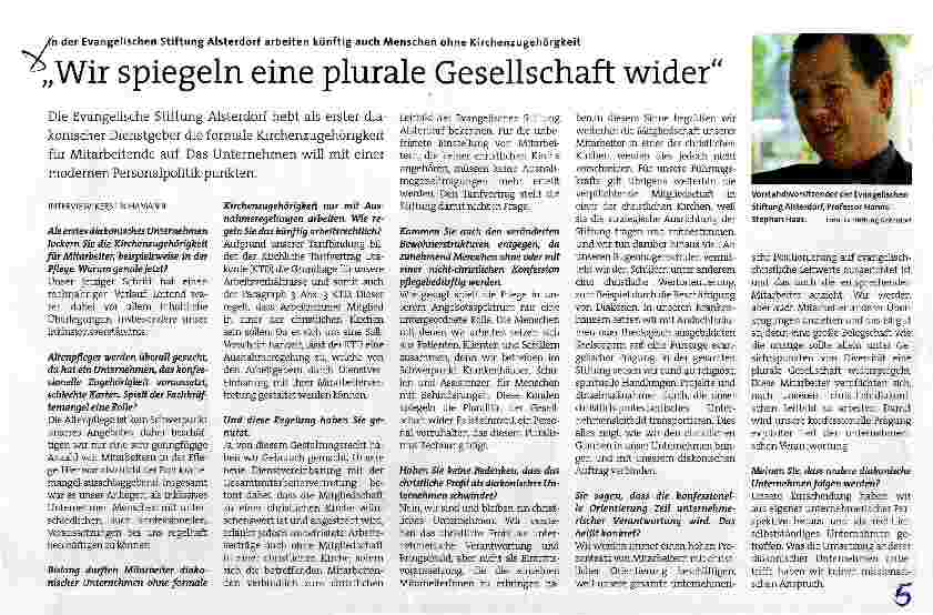 Vorschauseite 1: Wir spiegeln eine plurale Gesellschaft wider