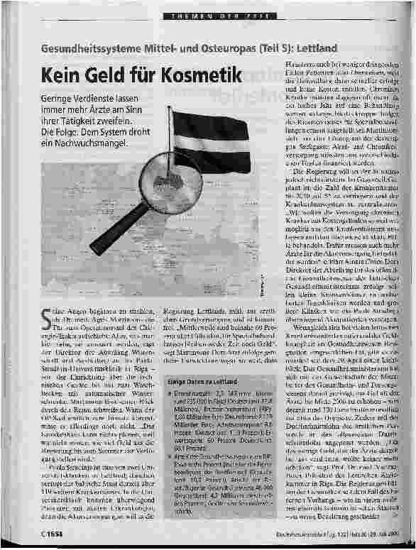 Vorschauseite 1: Kein Geld für Kosmetik