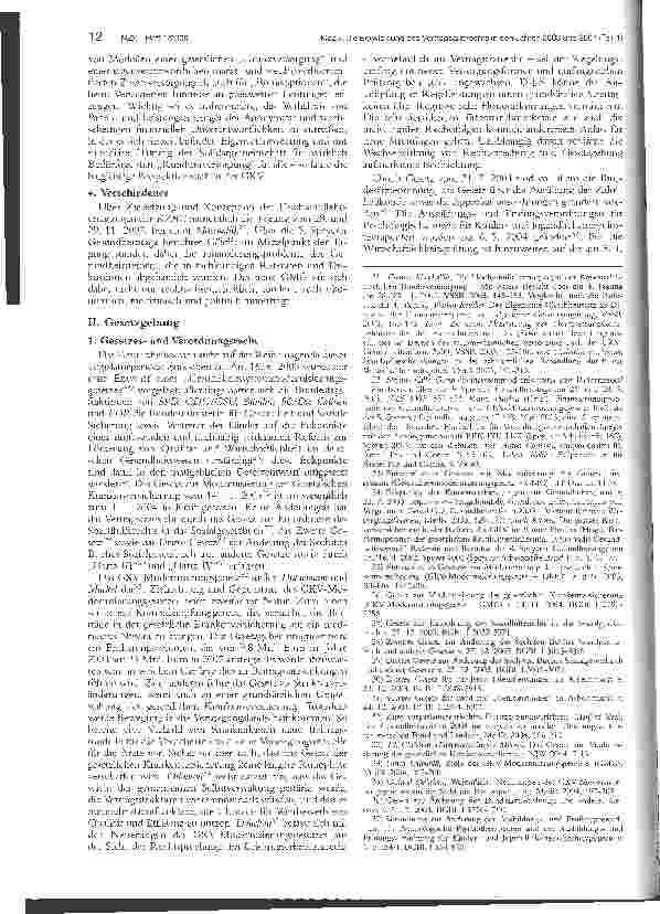 Vorschauseite 4: Die Entwicklung des Vertragsarztrechts in den Jahren 2003 und 2004 (Teil 1)