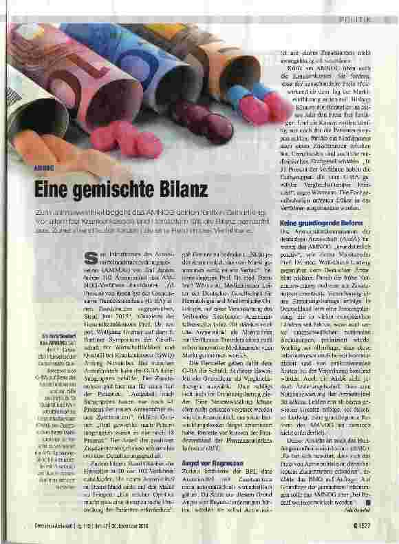 Vorschauseite 1: Eine gemischte Bilanz