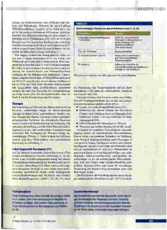 Vorschauseite 6: Epidemiologie, Diagnostik und Therapie des Barrett-Karzinoms