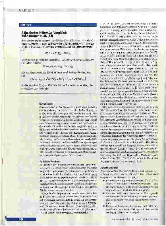 Vorschauseite 2: Indirekte vergleiche und Netzwerk-Metaanalysen