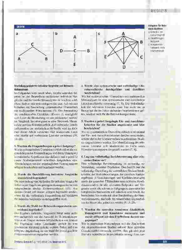 Vorschauseite 3: Indirekte vergleiche und Netzwerk-Metaanalysen