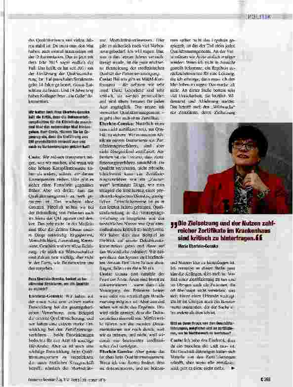 Vorschauseite 2: Qualitätsmanagement - integraler Bestandteil der täglichen Arbeit?