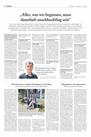 Vorschauseite 1: „Alles, was wir beginnen, muss dauerhaft anschlussfähig sein“