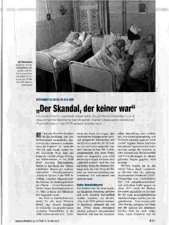 Vorschauseite 1: „Der Skandal, der keiner war