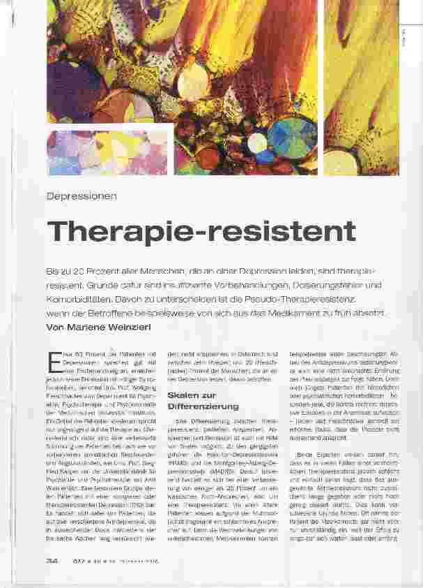 Vorschauseite 1: Therapie-resistent