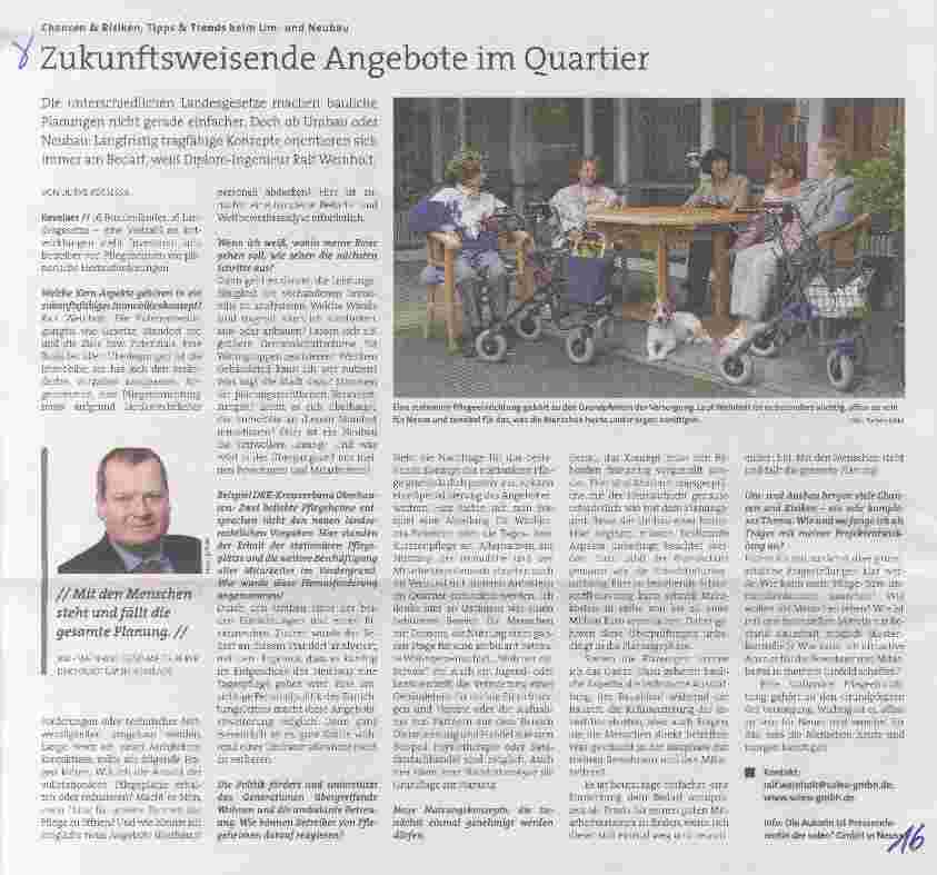 Vorschauseite 1: Zukunftsweisende Angebote im Quartier