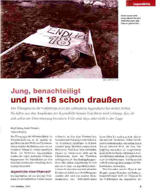 Vorschauseite 1: Jung, benachteiligt und mit 18 schon draußen
