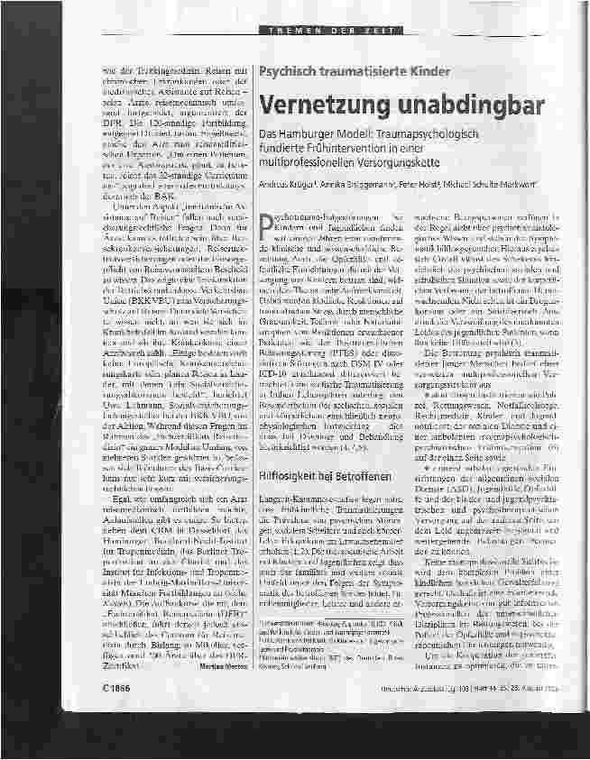 Vorschauseite 1: Vernetzung unabdingbar
