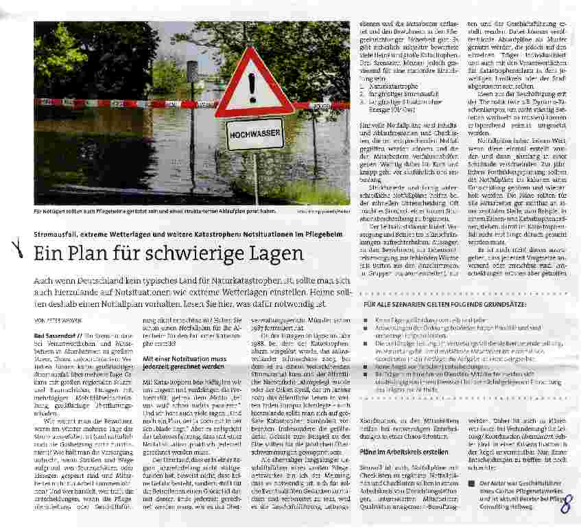 Vorschauseite 1: Ein Plan für schwierige Lagen