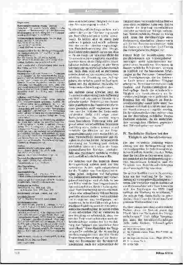 Vorschauseite 3: Berufsbetreuer und das neue Rechtsberatungsgesetz - Berufsbevollmächtigte und die Rechtsprechung