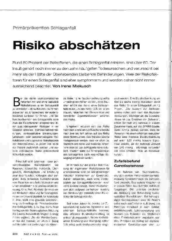Vorschauseite 1: Risiko abschätzen