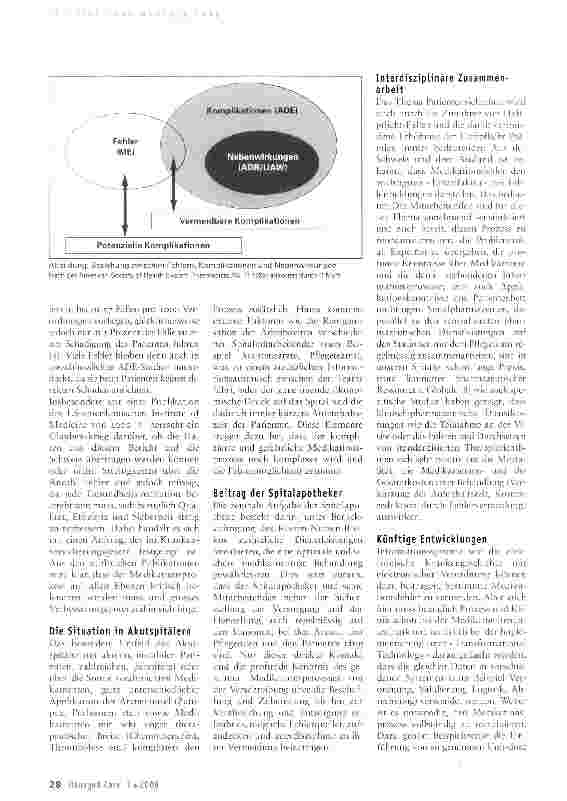 Vorschauseite 2: Die Spitalapotheke als Teil eines interdisziplinären Teams zur Vermeidung von Medikationsfehlern