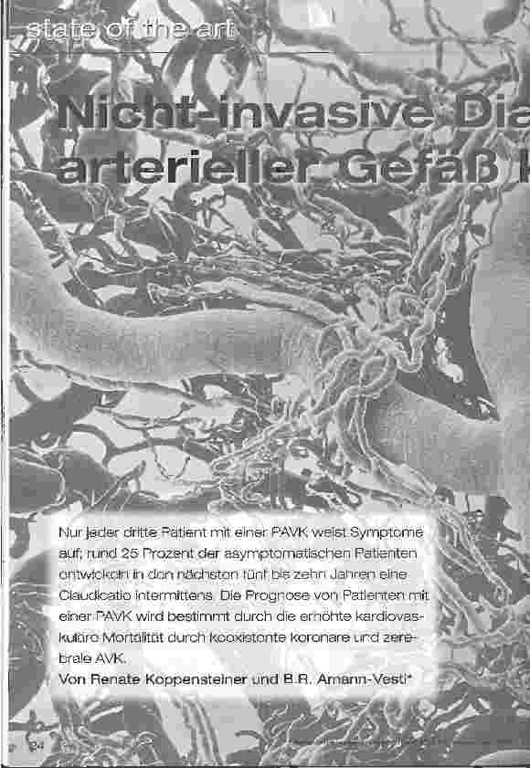 Vorschauseite 1: Nicht-invasive Diagnostik peripherer arterieller Gefäßkrankheiten
