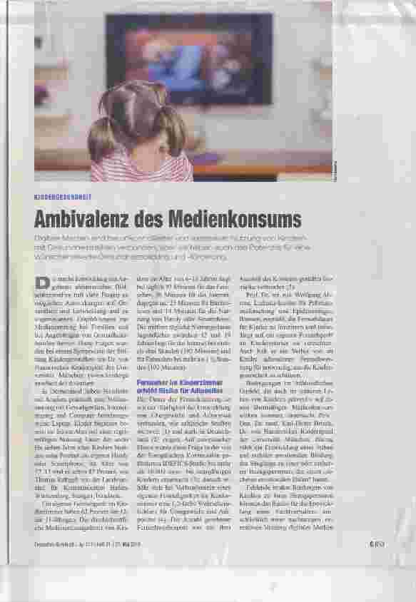 Vorschauseite 1: Ambivalenz des Medienkonsums