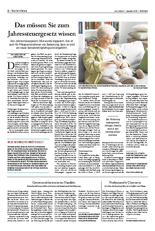 Vorschauseite 1: Das müssen Sie zum Jahressteuergesetz wissen.