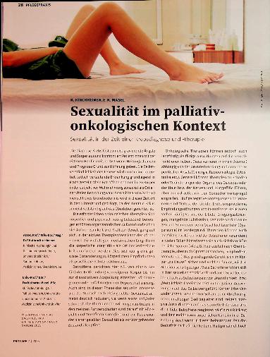 Vorschauseite 1: Sexualität im palliativonkologischen Kontext Sexualität in der Zeit einer Krebsdiagnose und -therapie