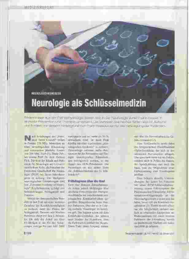 Vorschauseite 1: Neurologie als Schlüsselmedizin