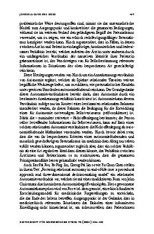 Vorschauseite 3: Medizinethische Fragestellungen zur Autonomie