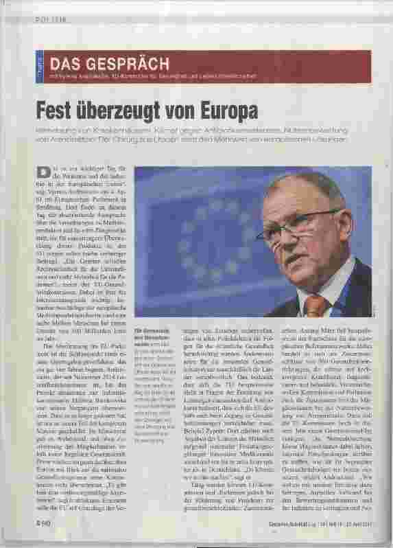 Vorschauseite 1: Fest überzeugt von Europa