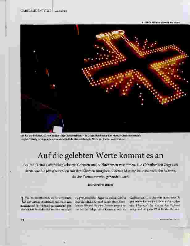 Vorschauseite 1: Auf die gelebten Werte kommt es an