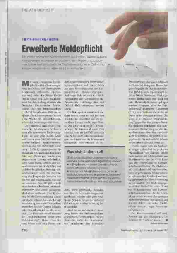 Vorschauseite 1: Erweiterte Meldepflicht