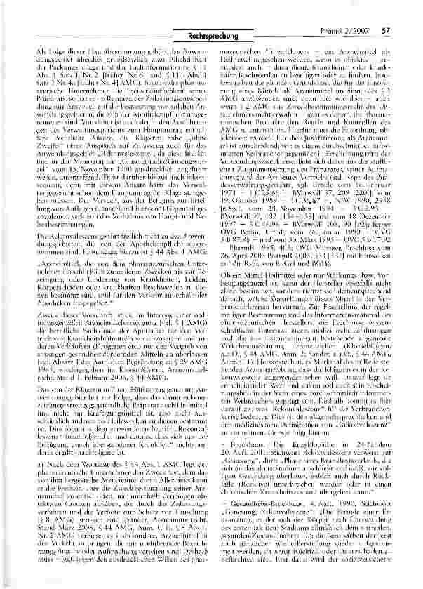 Vorschauseite 4: Anwendungsgebiete eines Arzneimittels sind Teil der Zulassung - AMG § 1, § 8 I, §221, $ 25 V, § 29, § 44 I, § 105 IV, IVe, IVf