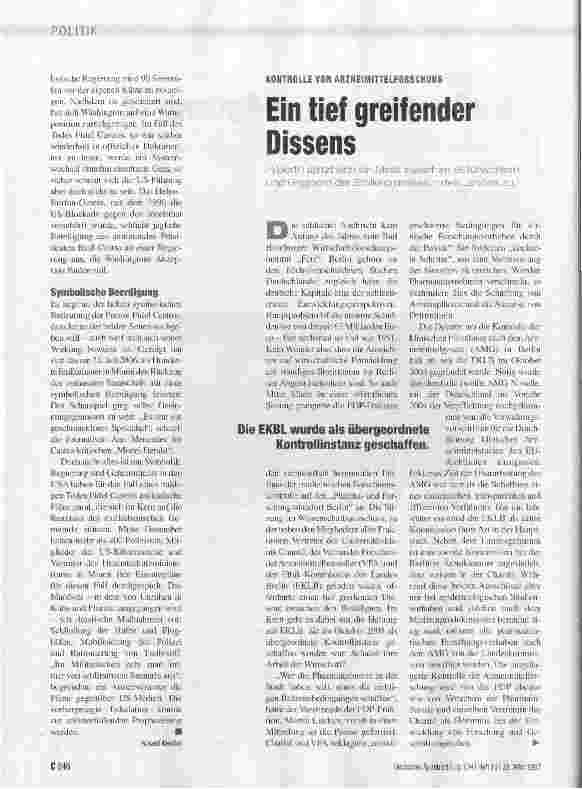 Vorschauseite 1: Ein tief greifender Dissens