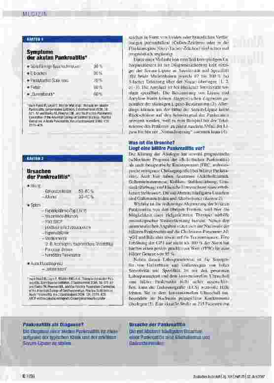 Vorschauseite 2: Akute Pankreatitis: Evidenzbasierte Diagnostik und Therapie