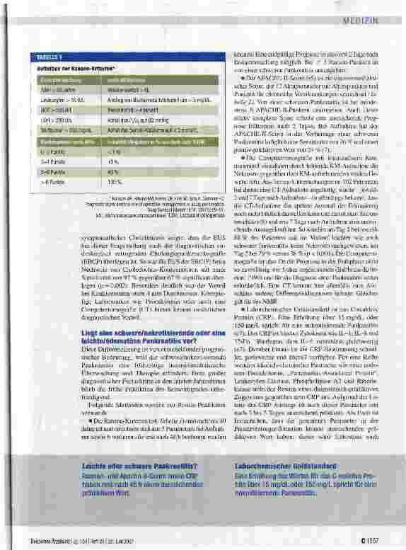Vorschauseite 3: Akute Pankreatitis: Evidenzbasierte Diagnostik und Therapie
