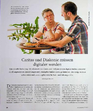 Vorschauseite 1: Caritas und Diakonie müssen digitaler werden.