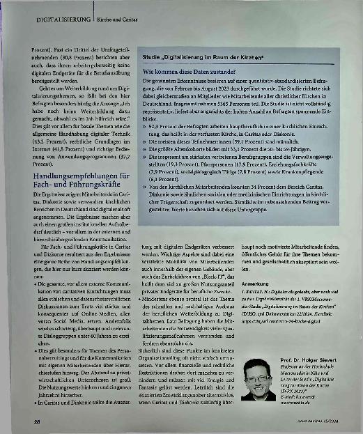 Vorschauseite 3: Caritas und Diakonie müssen digitaler werden.