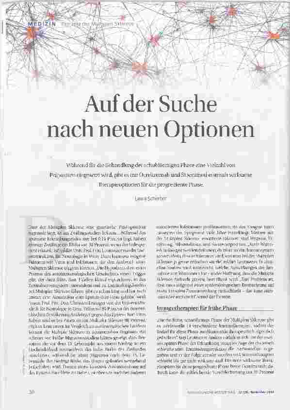 Vorschauseite 1: Auf der Suche nach neuen Optionen.