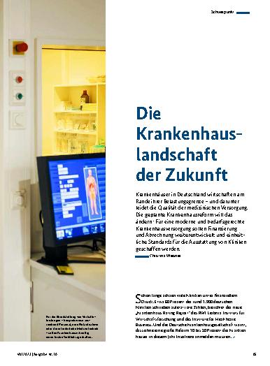 Vorschauseite 2: Die Krankenhauslandschaft der Zukunft
