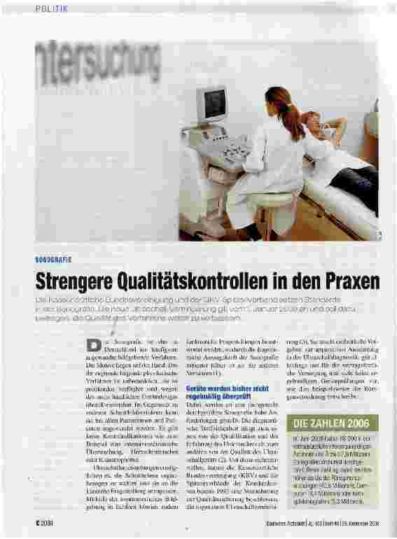 Vorschauseite 1: Strengere Qualitätskontrollen in den Praxen