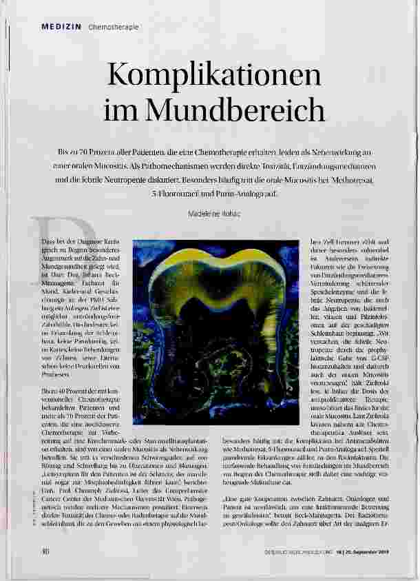 Vorschauseite 1: Komplikationen im Mundbereich