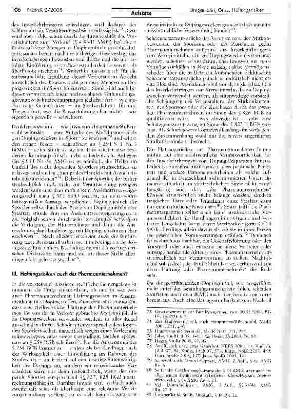 Vorschauseite 6: Das schmutzige Herz des Sports: Doping und die Haftungsrisiken der Pharmaunternehmen