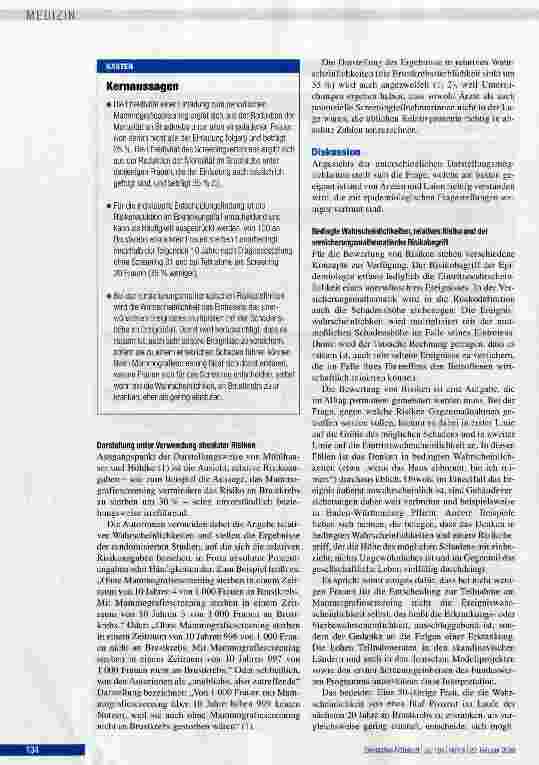 Vorschauseite 4: Nutzen und Risiko des Mammografiescreenings