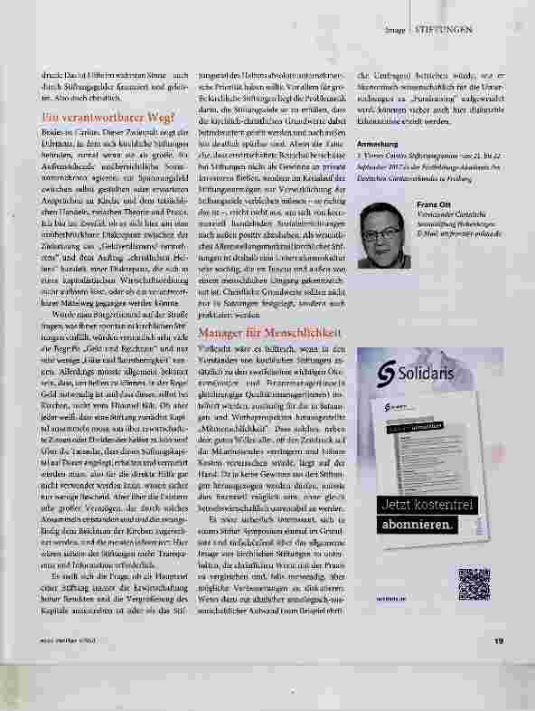 Vorschauseite 2: Viel Geld für viel Barmherzigkeit?