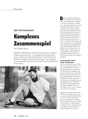 Vorschauseite 1: Sport und Immunsystem Komplexes Zusammenspiel